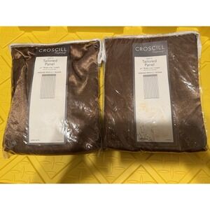 NEW Vintage2 Croscill Home Capri Satin Tailored Panels 40" x 84"  3" header.